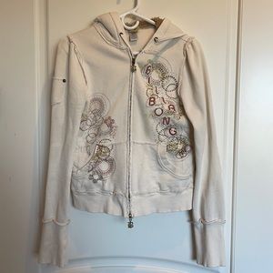 Billabong zip up hoodie with fur hood and decorative details